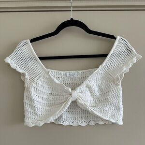 Sage the Label Cropped Crochet top